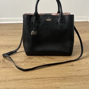 Kate Spade New York Carter Street Devlin Satchel Black‎ Pebbled Leather Handbag